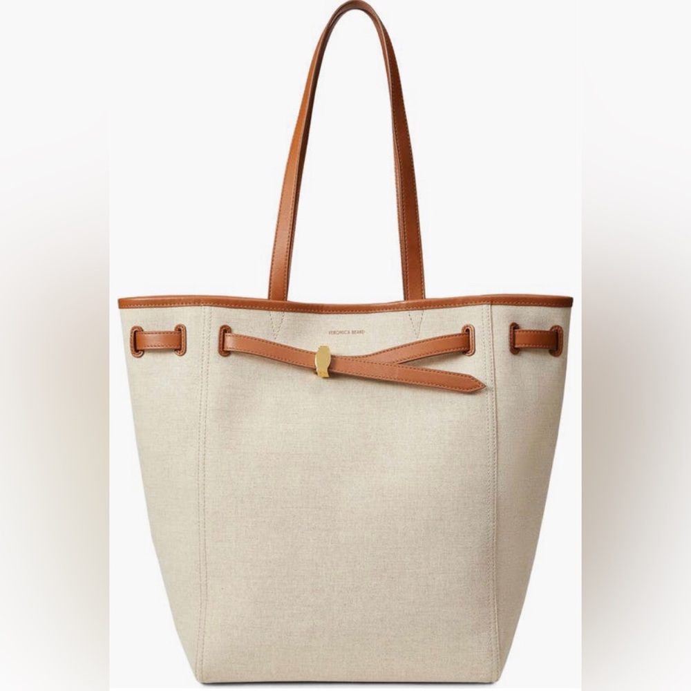 NWT $598 Veronica Beard Dash Tote in NATURAL HAZEL!
